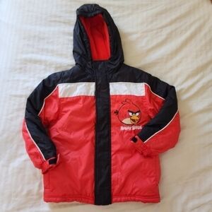 Angry Birds Children's Black/ Red Puffer Jacket size Medium